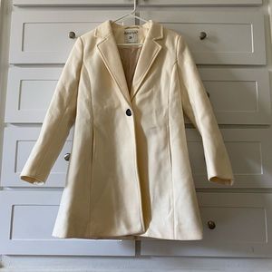 Allegra K Cream Long Coat